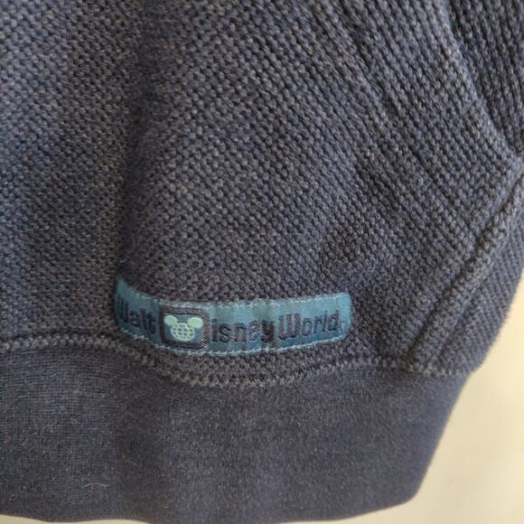 Disney World Parks Sweatshirt Adult XL Navy Blue Waffle Type Knit Compass Mickey - Picture 9 of 16